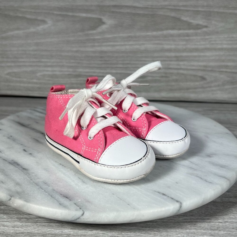 Converse Pink and White Kids Sneakers